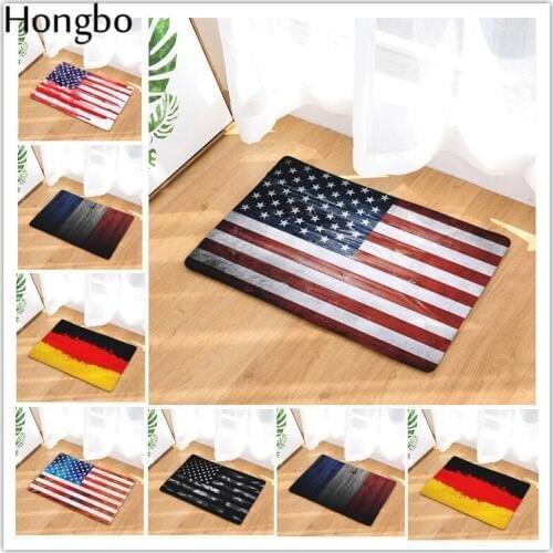 Retro Flag Pattern Modern Washable Rectangular Mats Entrance Doormats Kitchen Carpet 40*60cm 50*80cm Bath Mat