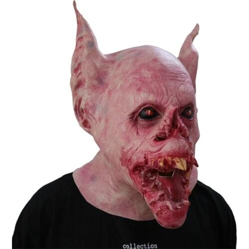 Halloween Creepy Masquerade Mask Gift Adult Realistic Bloody Monster Mask Latex Headgear Mask Outdoor Cosplay Costumes Gift