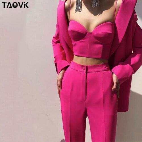 TAOVK Women's Business Trouser Suits