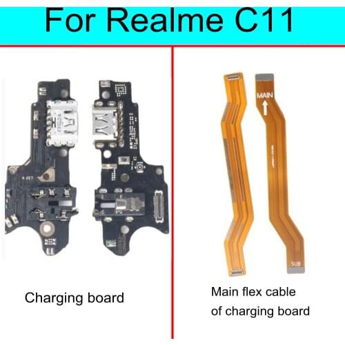 For Realme C11 USB Charging Dock Port Connector main Microphone Mic Audio jack Board flex cable