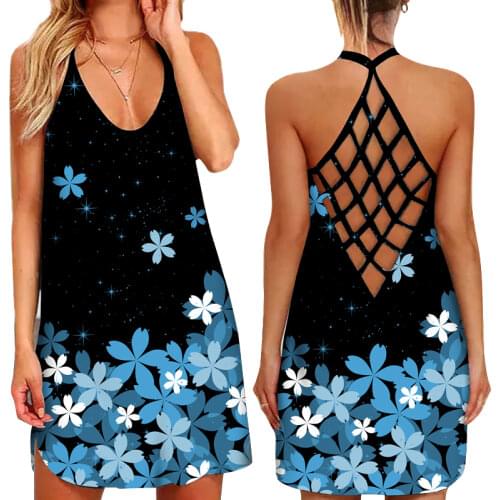 ZHANQI Open Summer Dresses