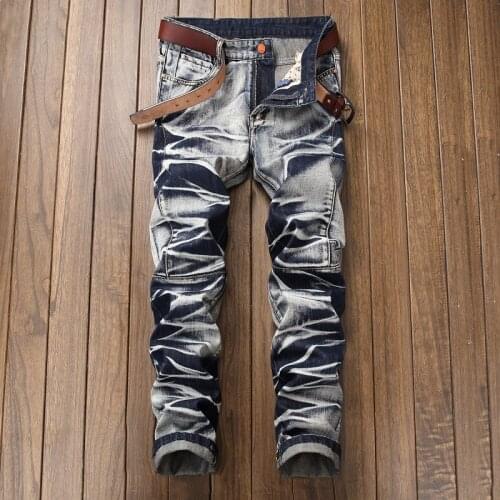 ZHUISHU Men's Biker Jeans