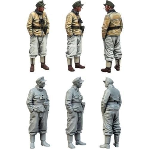 1/35 Panzer crewman, Resin kit soldiers GK, Military subject matter of WWII, Scene combination, Uncoated No colour