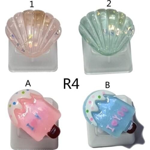 1Pc DIY ABS Keycap Backlit Pink Cute Seashell for mechanical keyboards L41E