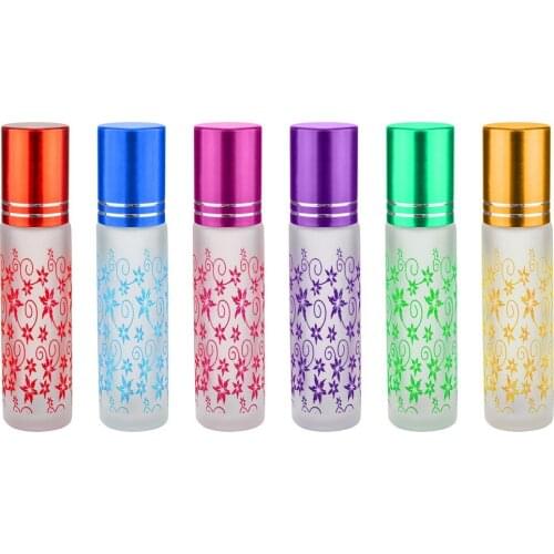 1pc Refillable Essential oil Bottle Glass Roll-on Bottles With Roller Ball Mini Perfume Spray Bottle Empty Makeup Container