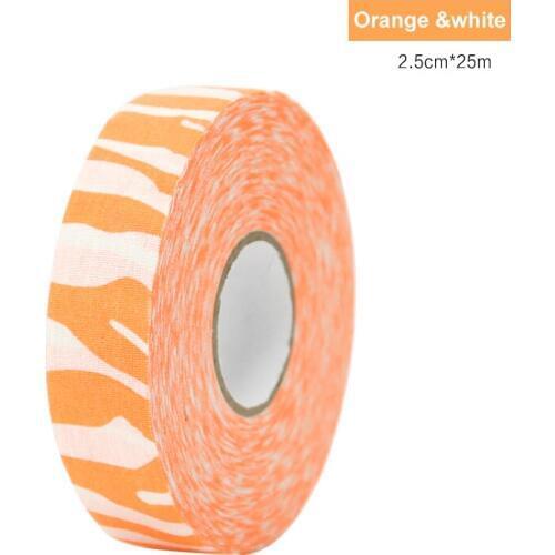 COLDINDOOR 2Pc Hockey Stick Tape 2.5cm x 25m Multipurpose Colorful Sport Safety Cotton Cloth Enhances Puck Handling Elbow G