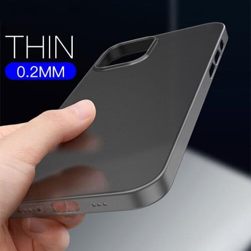 Colorful 0.3mm Ultra Thin Matte Case For iPhone 12 mini 11 XR X XS Pro Max 6 7 8 SE 2020 Translucent Hard PC Frosted Phone Cover