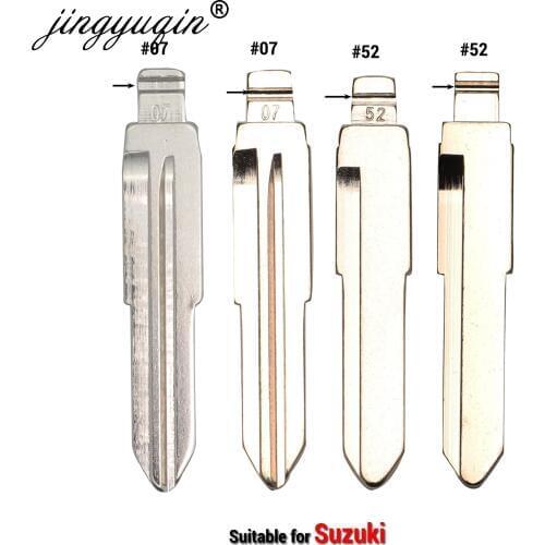 Jingyuqin 15pcs/lot #52 07# Folding Flip Uncut Key Blade Blank for Suzuki Swift Isuzu No.52 Replacement