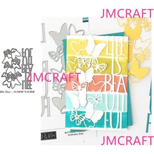 JMCRAFT 2021 New Beautiful Butterfly Decoration Metal Cutting Dies DIY Scrapbook Handmade Paper Craft Metal Steel Template Dies