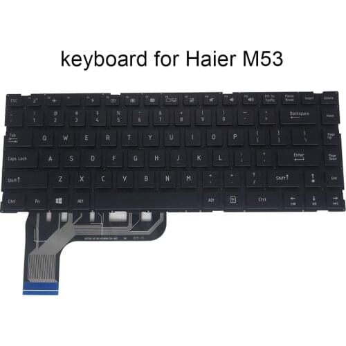 English laptop keyboard for Haier M53 US QWERTY computers keyboards black notebook PC KB laptops parts new works replacement