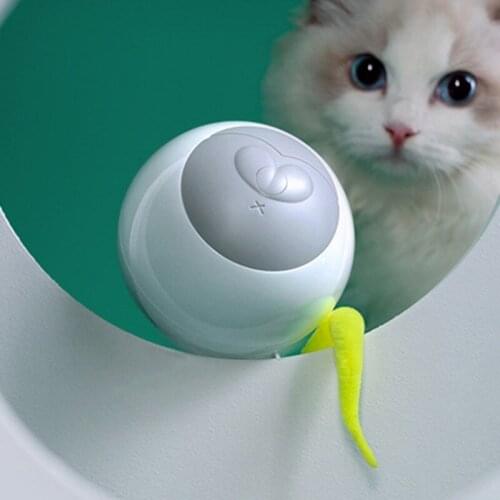 Colorful LED Smart Electric Cat Toy Magic Roller Ball USB Electric Pet Toy Rolling Flash Ball Toy Automatic Rotating Toy For Cat