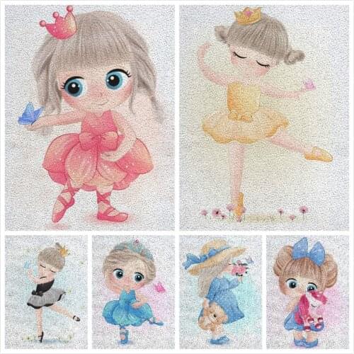 Sweet Cartoon Girl Faux Leather Sheets for Bag Sewing and Room Decoration 22*30CM A4