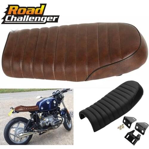 Motorcycle Cafe Racer Seat Scrambler Vintage Flat Saddle Flat pan Retro Seat For Honda CB350 CB450 CB750 CB200