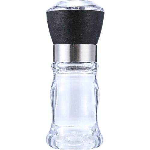 Stainless Steel Plastic Glass Spices Salt And Pepper Grinder Bottle Mill Brushed Kitchen Tools Randomly Color