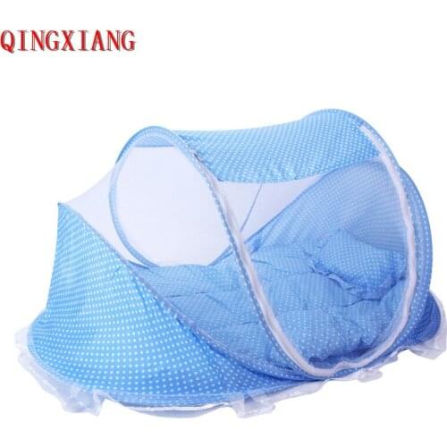 2021 0-3 Years Portable Foldable Baby Travel Mosquito Net Include Pillow with Sleeping Pad Mongolian Yurt Rede De Mosquitos