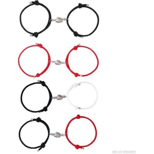 Attractive Handmade Hands Shape Couple Magnet Bracelet Women Lovers Couple Charm Female Male Paired Friendship Jewelry Dropship