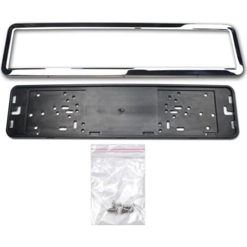 1pcs Car License Plate Frame Metal And Plastic Frame Car License Plate Frame Number Plate Holder Fit EU