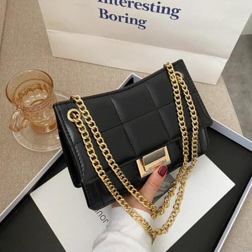 Luxury Brand Designer Chain Strap Shoulder Bags For Women 2021 Summer Fashion Crossbody Bags PU Leather Lady Purses And Handbags