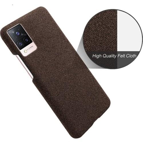 Luxury Fabric Phone Case On The For Vivo S9 S9e 5G 6.44" 2021 Coque Slim Retro Cloth Hard PC Cover For VI VO S 9E 9 Capa Funda