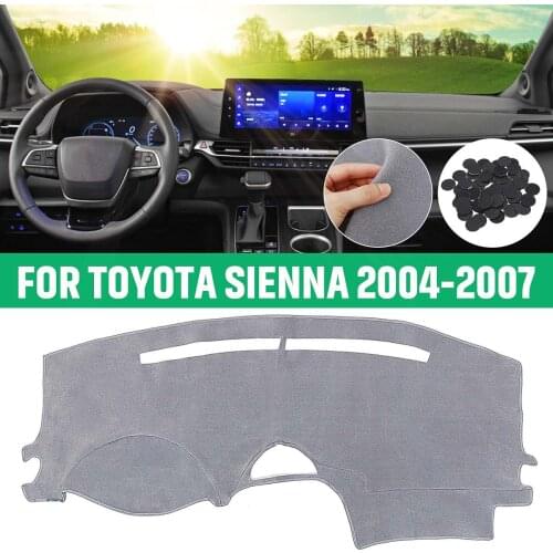 Grey Left Hand Dash Cover Dashboard Cover Mat Carpet Dashmat For Toyota Sienna 2004-2007 Dash Board Cover Pad Sun Shade Carpet