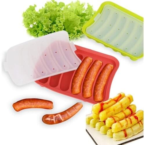 Silicone Sausage Mold Non-Stick DIY Childrens Hot Dogs Baking Mold for Egg Sausage Babys Sausage Mold lce Candy