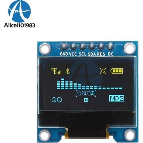 SSD136 0.96 Inch 6Pin 12864 SPI IIC I2C Digital OLED LCD Display Module 0.96'' Board For Arduino 51 SMT32 Drive Yellow Blue