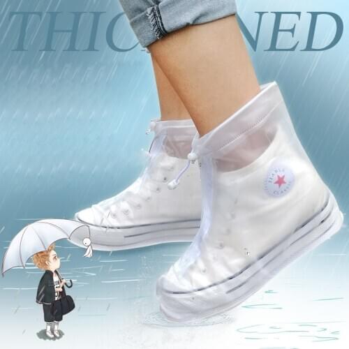 Thickened Transparent Rain Boots Non-Slip Outdoor Portable Adult Waterproof Men and Women Shoe Covers