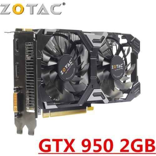 ZOTAC GTX 950 2GB Graphics Card GPU 128Bit GDDR5 Video Cards for nVIDIA Map Original GeForce GTX950 GTX 950 2GD5 VGA PCI-E X16
