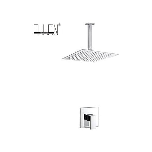 Vidric Bath Ceiling Shower Set with 8 inch Stainless Steel Shower Head Bathroom Rain Shower Mixer