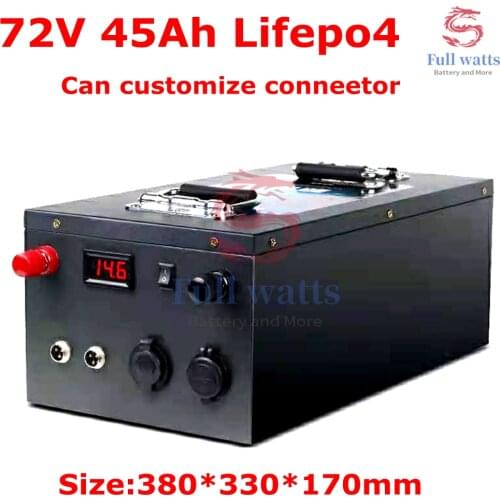 Waterproof Lithium 72v 45ah Lifepo4 Battery BMS for 4000w 3000w Bicycle Bike Scooter Forklift Power Supply EV +5A Charger