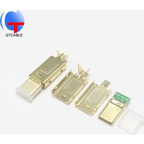 1/2/5Pcs USB 3.1 DIY OTG Plug USB-3.1 5Pin Welding Male Jack Type C Connector with PCB Board Gold Plated For DIT OTG Data Cable