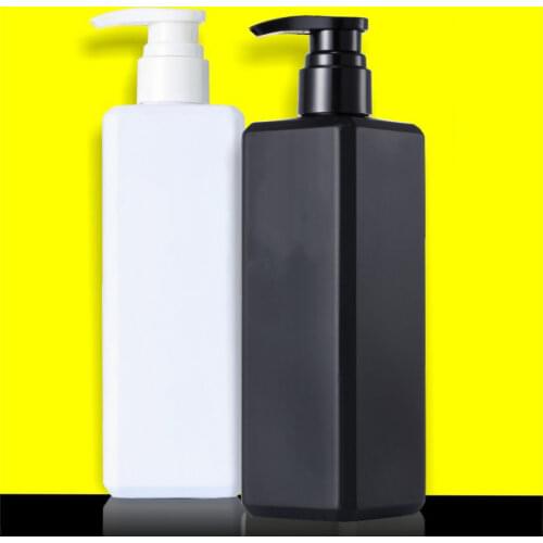1PCS 500ML Liquid Soap Bottle Shampoo Bottle Lotion Pump Bottle Shower Gel Holder Empty Container Black White