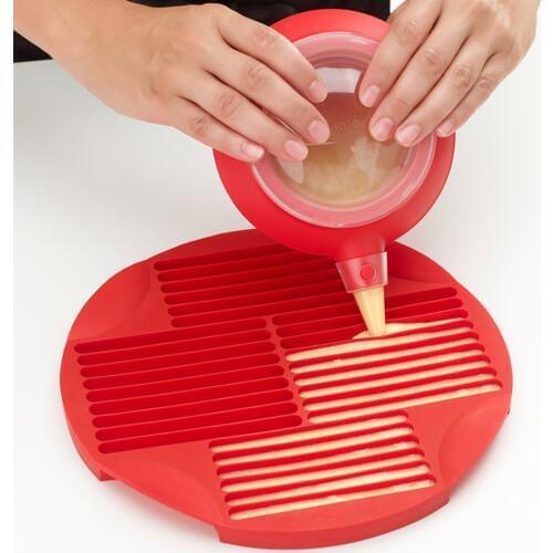 1 Pcs Food Grade Silicone Finger Shape Biscuit Molds DIY Chocolate Lollipop Mold Long Strip Cookie Baking Tray