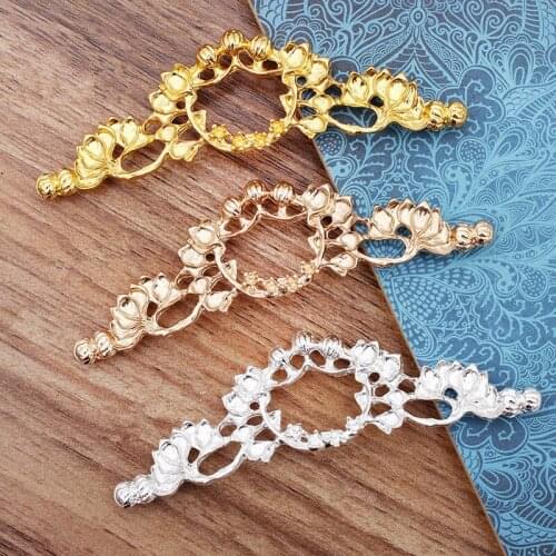 SEA MEW 10 PCS 30*103mm Fashion Metal Alloy Gold Silver Color Jewelry Connectors Charm For Jewelry Making