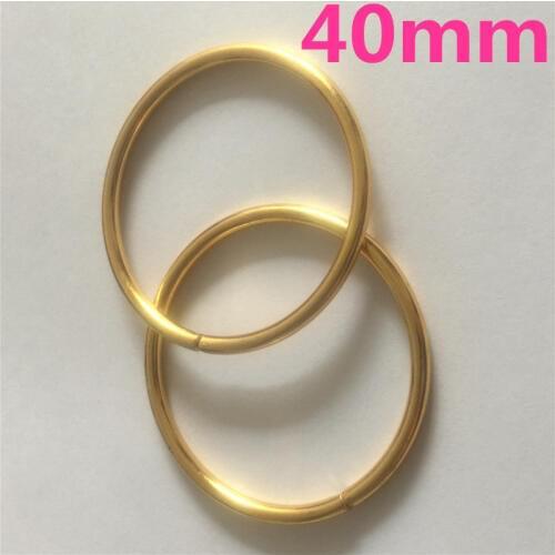 100pcs 40mm Gold Metal Iron O Rings of leather Garment Bags Scarf Accessory Cast High Quality Carft Strap Round DIY