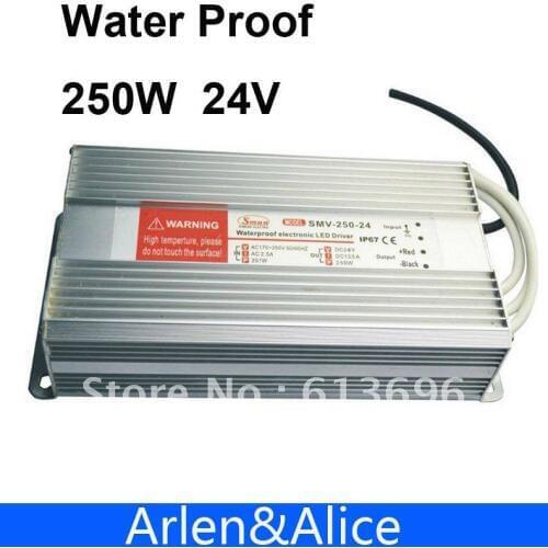 250W 24V 10.2A Water proof outdoor Single DC Output Switching power supply for LED SMPS