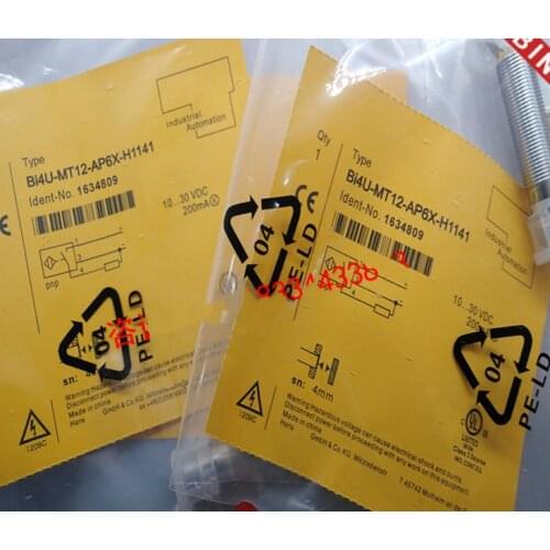 3pcs High Quality Plug proximity switch BI4U-MT12-AP6X-H1141 BI4U-MT12-AN6X-H1141