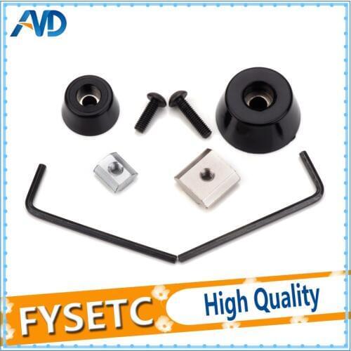 4 Sets Anti-vibration Rubber Landing Mat Feet For 2020/3030 Aluminum Profile Antivibration Feet With T Sliding Nut