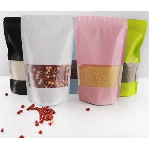 50Pcs/Lot Empty Tea Bag Aluminum Foil Stand up Gift Fruit Tea Packaging Self Sealing