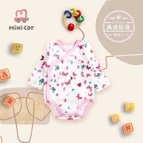 Butterfly Newborn Baby Romper Infant Cotton Long Sleeve Boy Baby Letter Clothes Girl Print Suit Born Crawling Baby 0-24M New