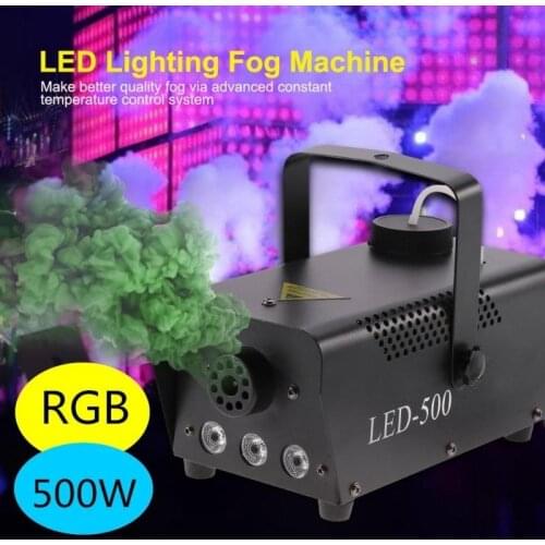 500W disco colorful smoke 3in1 machine LED remote fogger ejector dj Christmas party stage light fog machine for Party Wedding