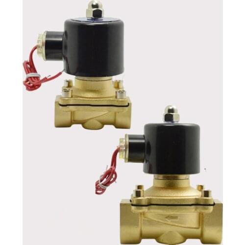 New Brass 220V AC 1/2" Electric Solenoid Valve Water Air Fuels Gas Normal Closed Alloy