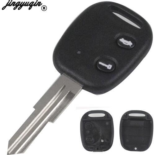 Jingyuqin 10Pcs/lot Uncut Blade 2 Buttons Remote Car Key Shell Cover Case For Chevrolet Epica