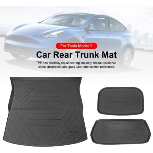 Luggage Compartment Odorless Mat Trunk Mat For Tesla Model Y Water Dirt Proof Customized Design Shock Absorption Rear Mat