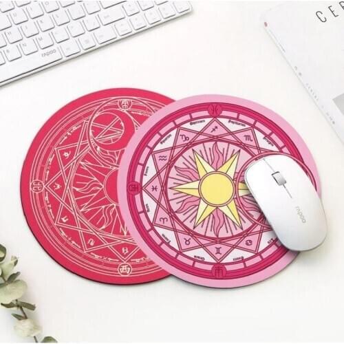 Anime Cardcaptor Sakura Mouse Mat Cosplay Props Girl Cartoon Cute Pink Magic Circle Mouse Pad Placemat Fancy Gift