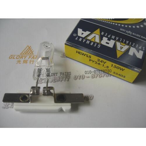 NARVA 55405 HLWS5 24V 150W PY24-1.5 halogen bulb,24V150W lamp,ZEISS JENA microscope light,EPIVAL INKO JENATECH AMPLIVAL JENAVERT