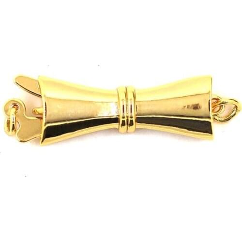 Copper Connection Gold Plated Clasps Accessories DIY Jewelry Making Findings For Handmade Woman Pearl Necklace Bracelet Gifts