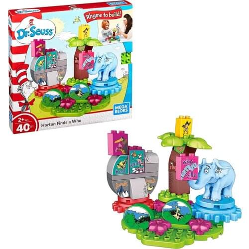 Mega Bloks Dr. Seuss Horton Finds A Who Elephant Set Big Building Blocks Educational Toys Construction Toys Gift for Children