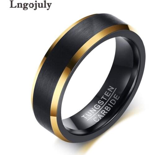 Top Quality 6MM Mens Ring Tungsten Carbide Rings Wedding Ring For Bridegroom Jewelry Engagement Tungsten Brushed Ring For Party