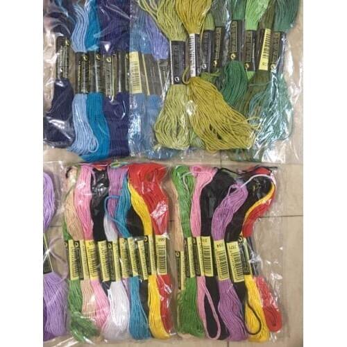 8 Pcs Similar DMC Thread Cross Stitch Cotton Sewing Skeins Embroidery Thread Floss Kit DIY Sewing Tools